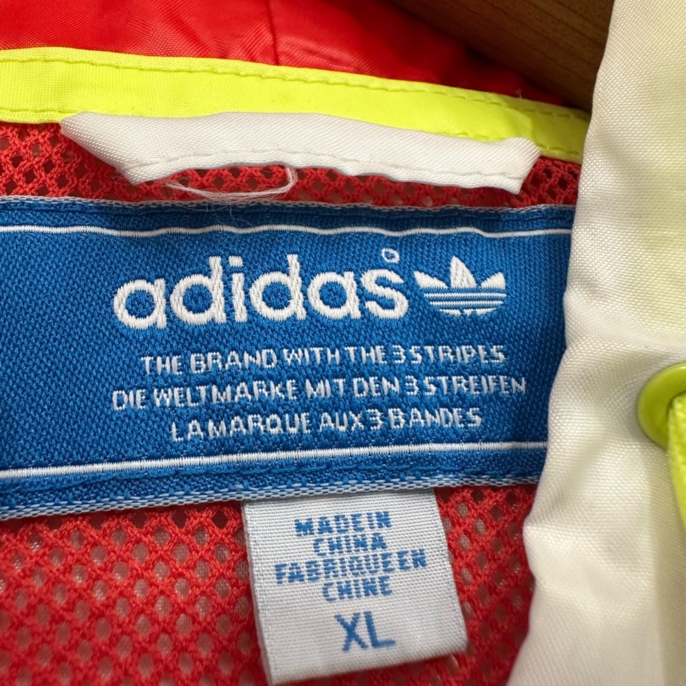 Adidas Lightweight Hooded Windbreaker Full Zip Jacket Size XL - Picture 3 of 7